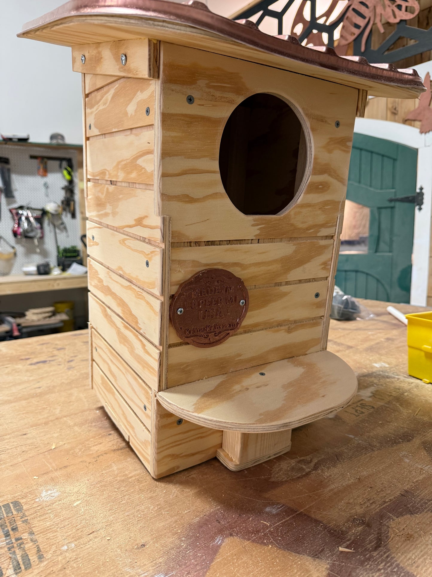 Owl House Kit | Screech Owl Nesting Box | DIY Wooden Owl House | Weatherproof Owl Box Kit | Easy Assembly Birdhouse Kit
