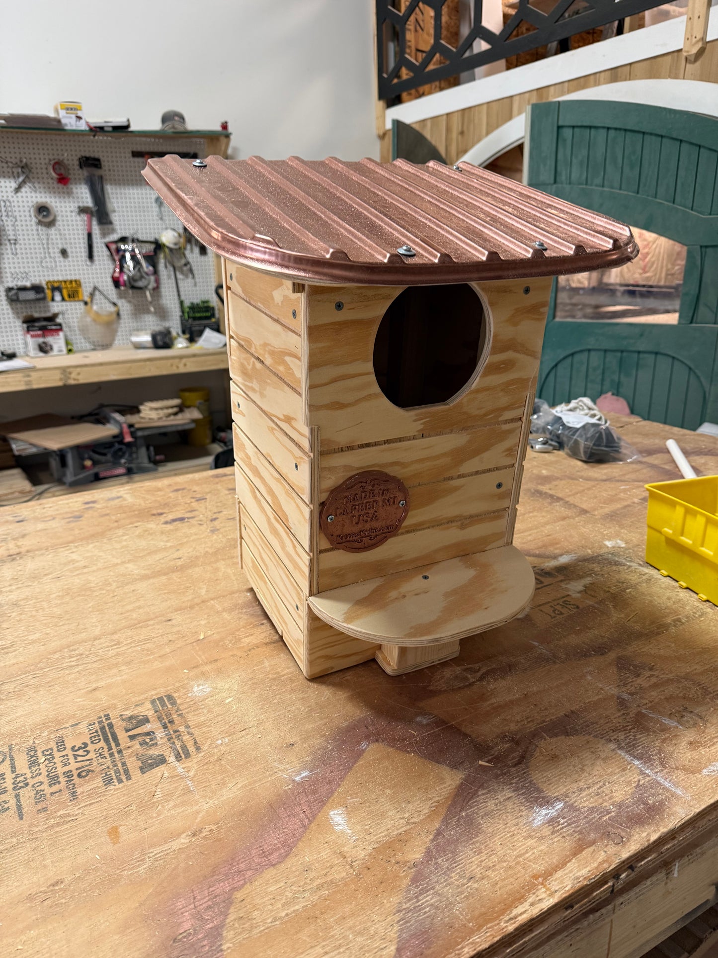 Owl House Kit | Screech Owl Nesting Box | DIY Wooden Owl House | Weatherproof Owl Box Kit | Easy Assembly Birdhouse Kit