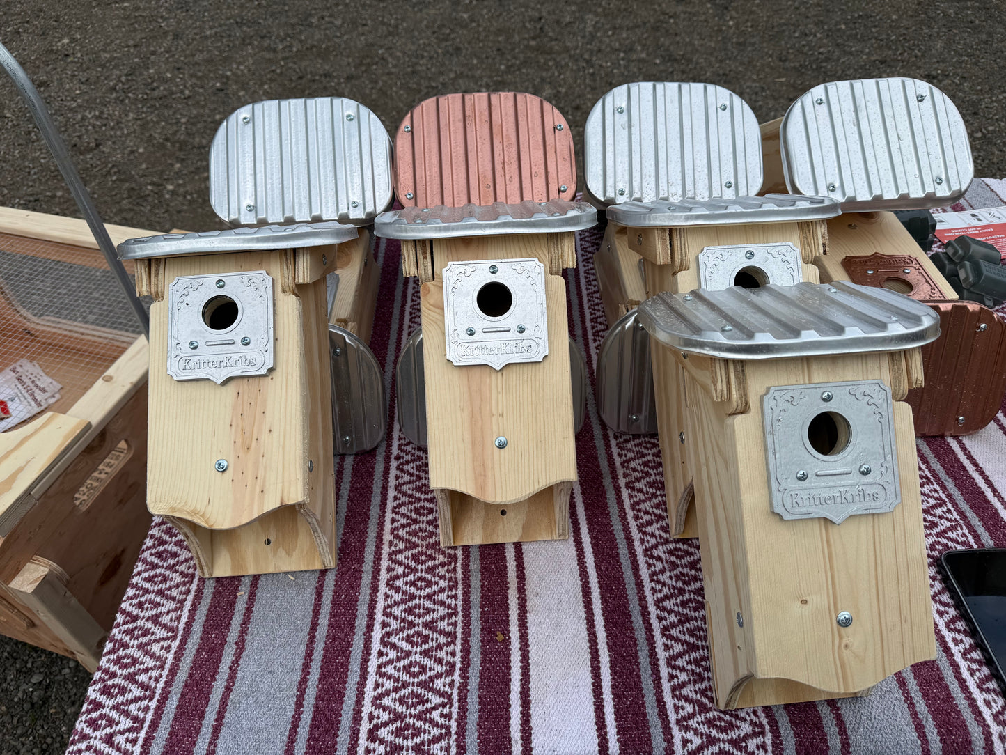Bluebird House | Bluebird, Chickadee & Tree Swallow Nesting Box | Handmade Wooden Birdhouse | Weatherproof Outdoor Bird House
