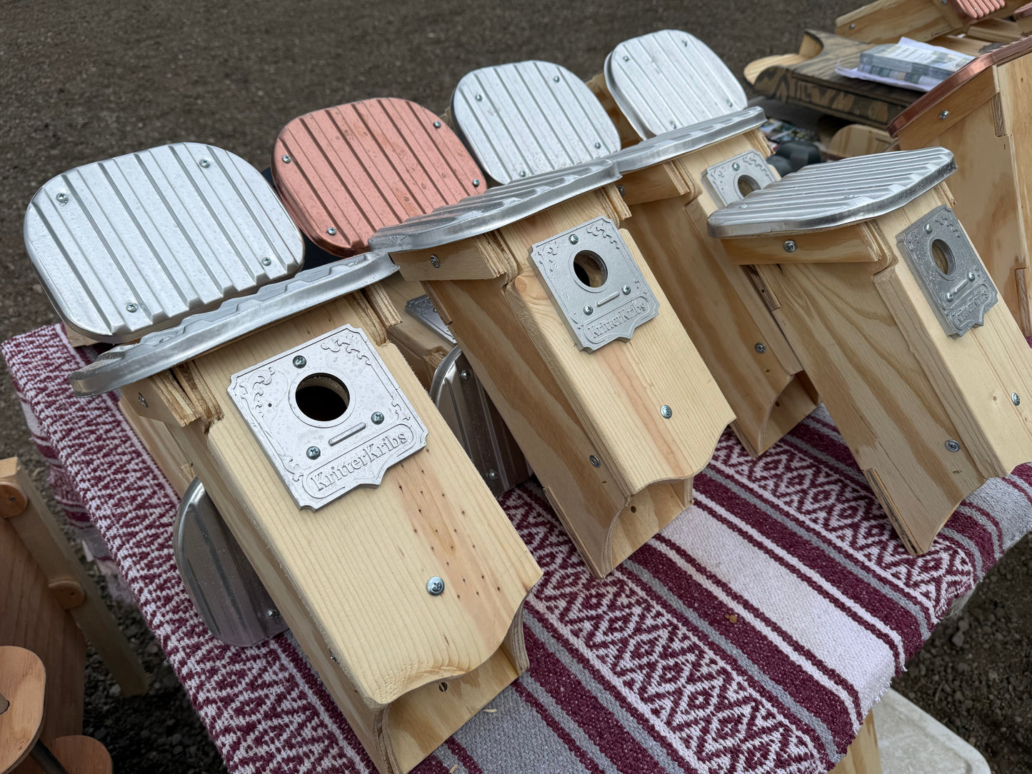 Bluebird House | Bluebird, Chickadee & Tree Swallow Nesting Box | Handmade Wooden Birdhouse | Weatherproof Outdoor Bird House