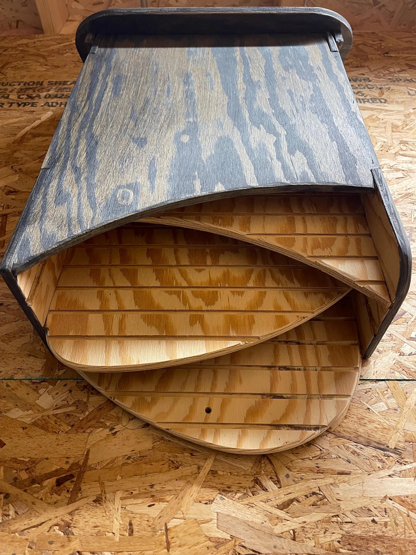 Deluxe Large 3-Chamber Bat House (Black + Copper Roof + Copper Plaque)