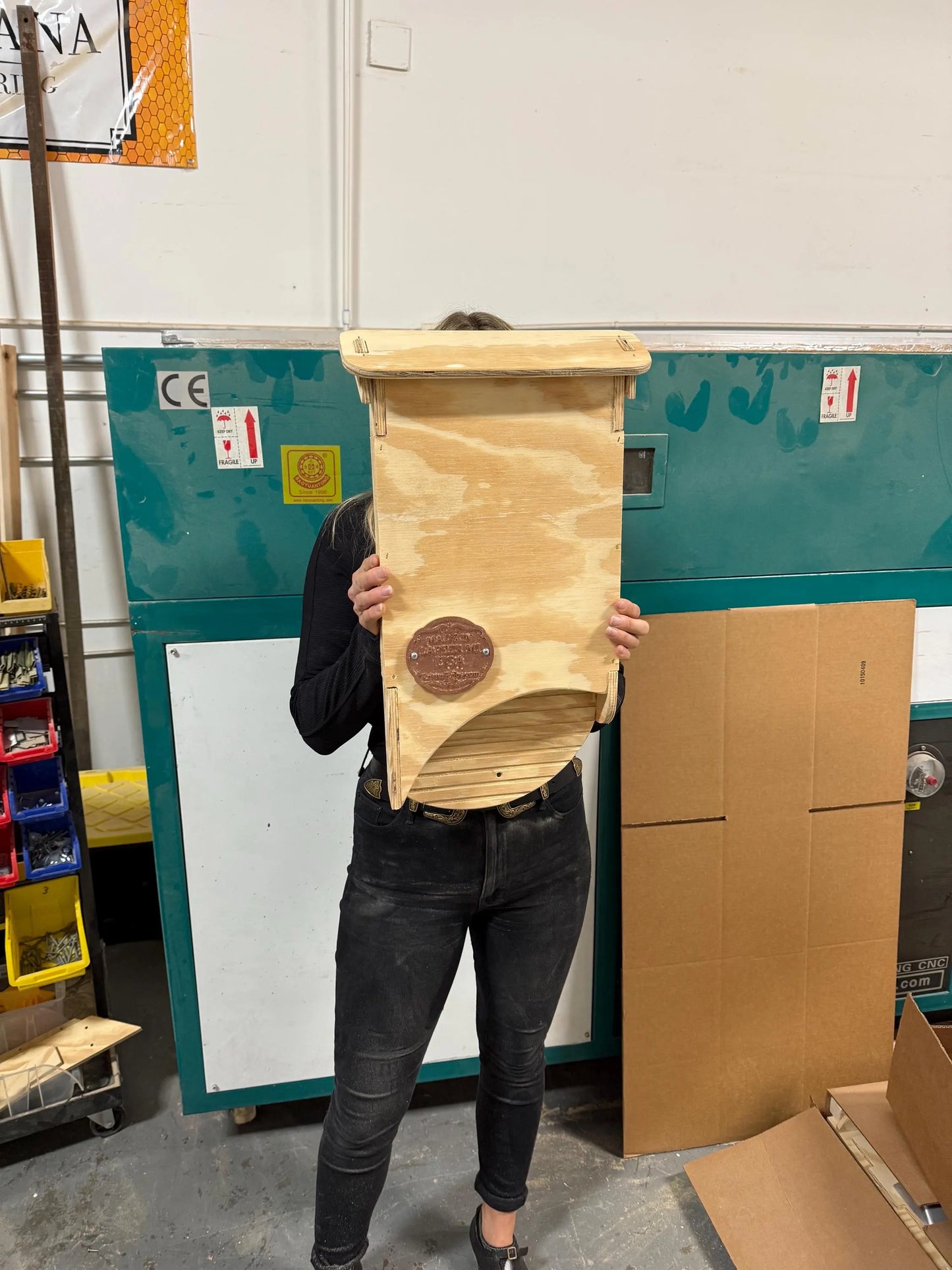 Small Single-Chamber Bat House — Unfinished Exterior Ply